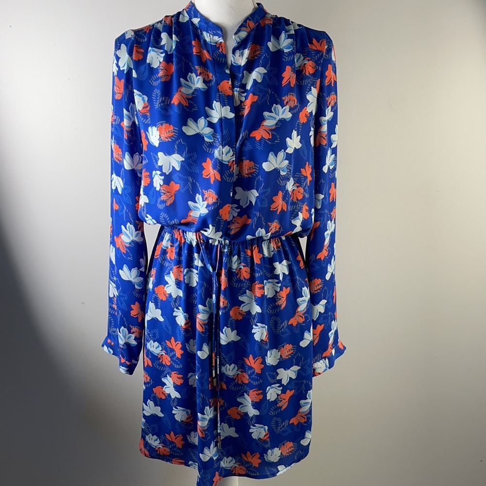 Halogen floral dress with cinch waist, size small
